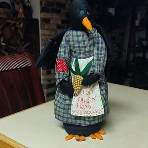 Hand Made Plaid Bird Shelf Standing